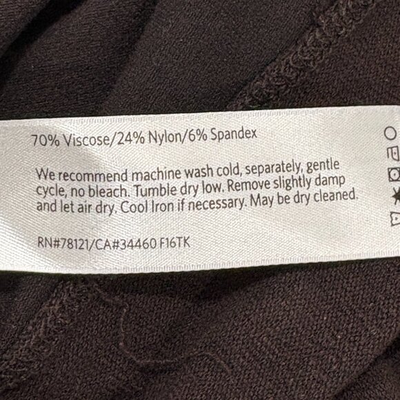 Eileen Fisher XL Brown Pants Slacks Cropped Elastic Waist 36 x 27 SNAG FLAW - Picture 6 of 7